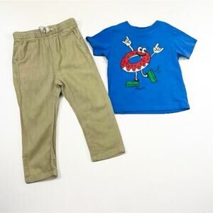Lot Of 2 Stella McCartney Kids T-Shirt 24M + Little Co. Organic Cotton Pants 2T